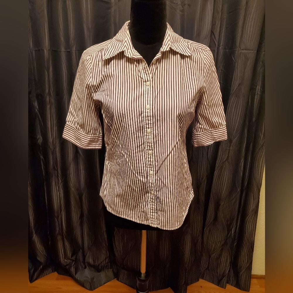 Striped Button-up Shirt